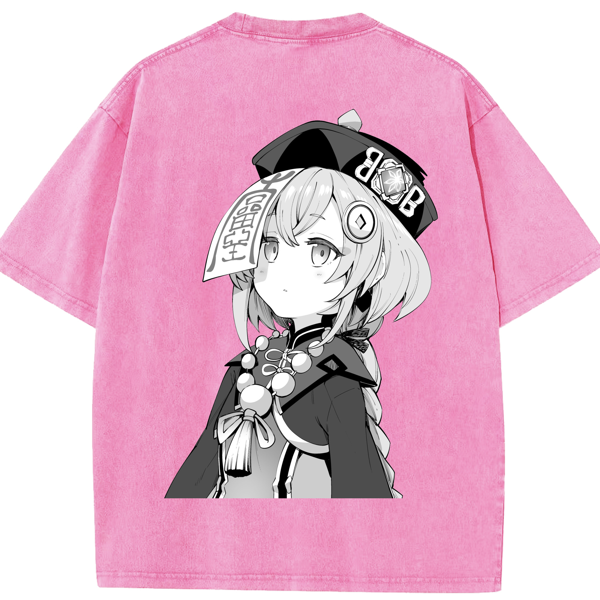 げんし神 七七 なな  genshin Nana 綿100% ヴィンテージ風 半袖Tシャツ（背面プリント）